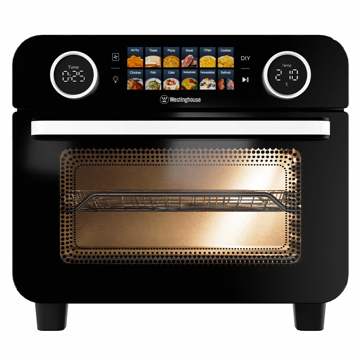 Westinghouse Digital Air Fryer Benchtop Oven 2200W 25L Black With HD display