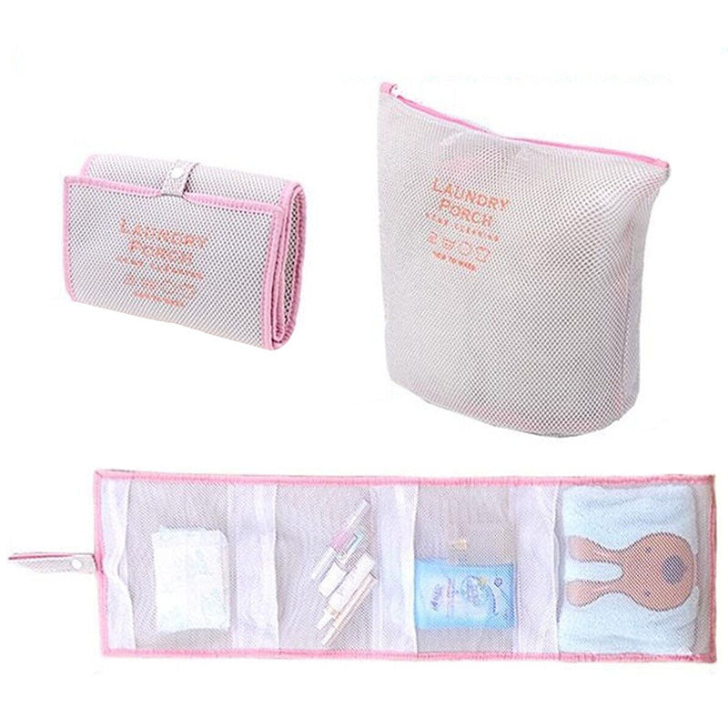 Portable Reusable Bath Hanging Mesh Bag Organizer for Toiletry Storage