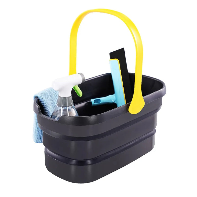 Collapsible Plastic Mop Washing Bucket Fit Sponge Mop Flat Mop Cotton Mop