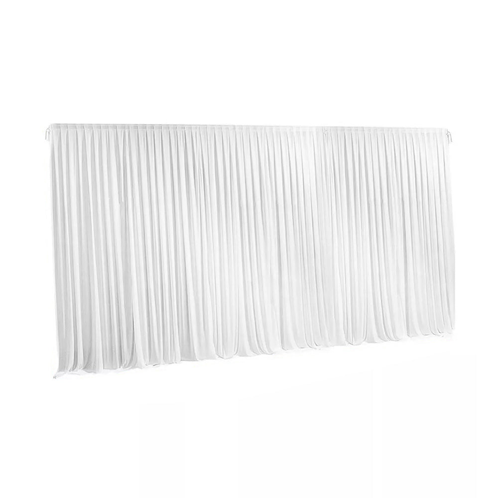 10ft White Pleated Decoration Wedding Photography Backdrop Curtain