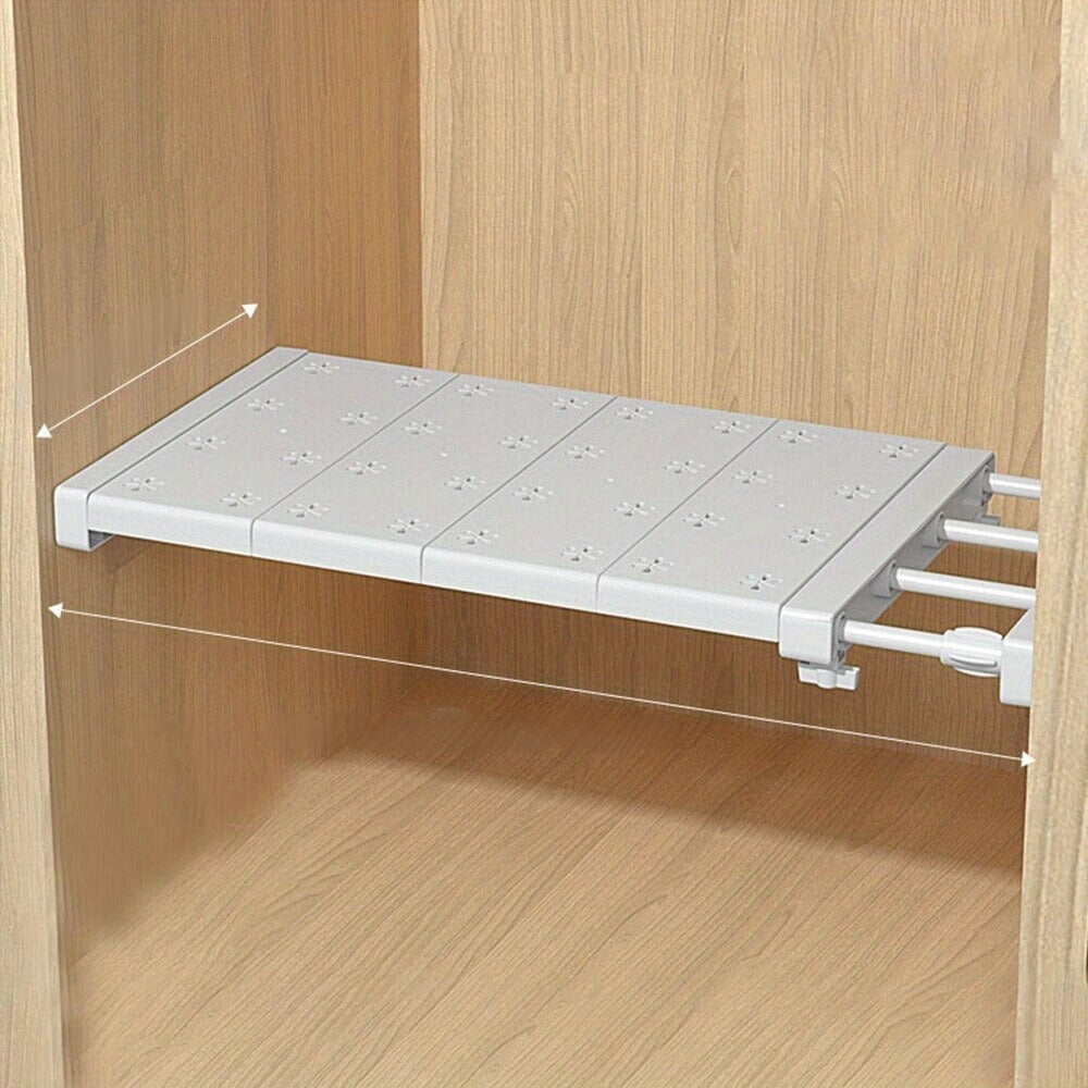 Nail Free Retractable Storage Partition Layers Board for Wardrobe Storage Kitchen and Bathroom Shelf Dormitory Dividers