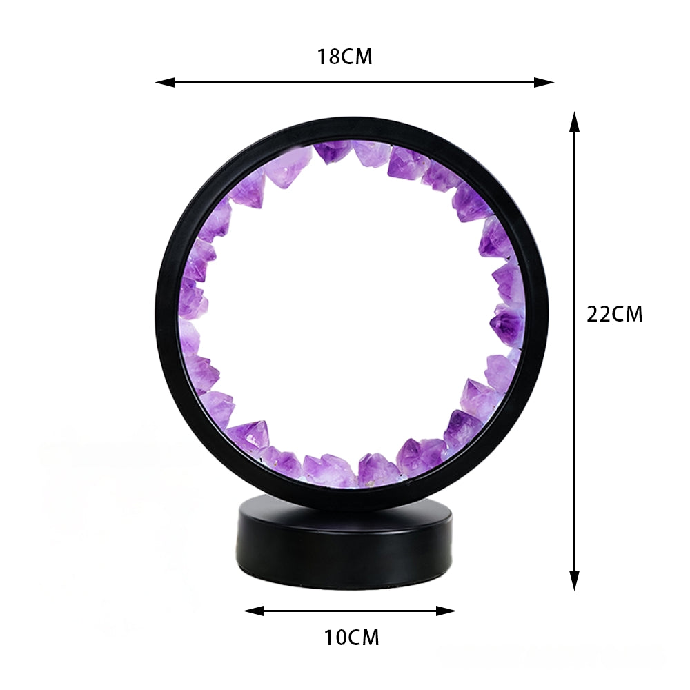 Led Crystal Lamp Room Decoration Natural Gemstone Amethyst Healing Stone