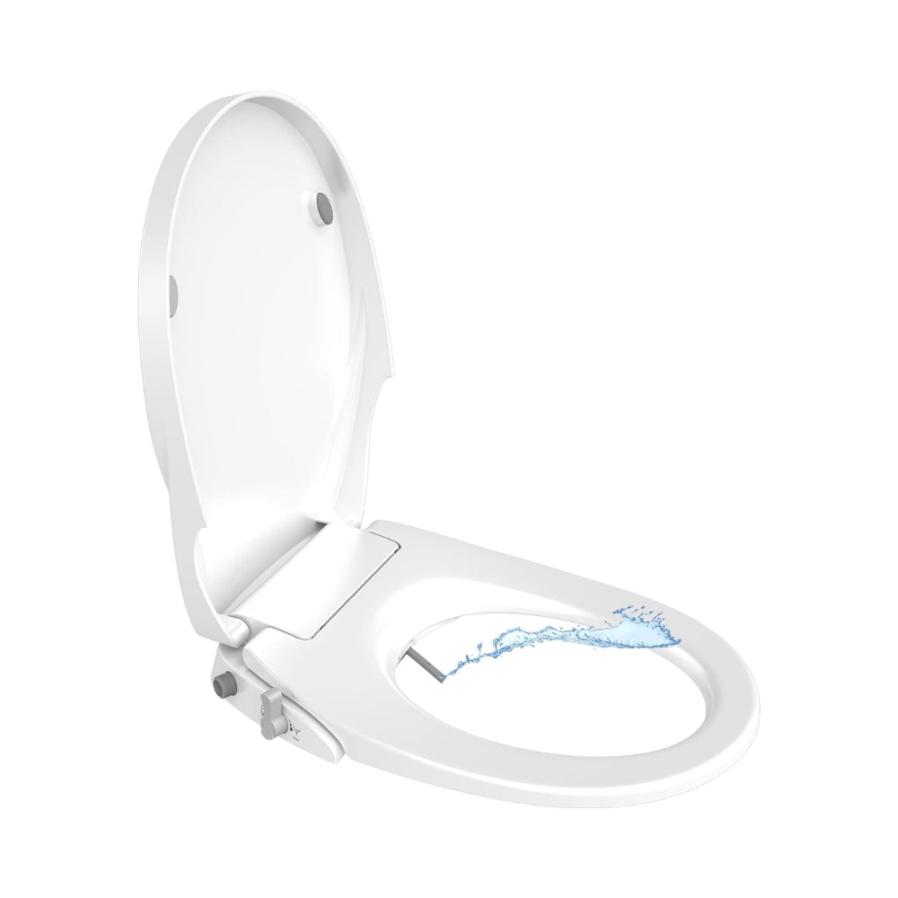 Non Electric Bidet Toilet Seat O Cover Bathroom Dual Nozzle Spray Water Wash