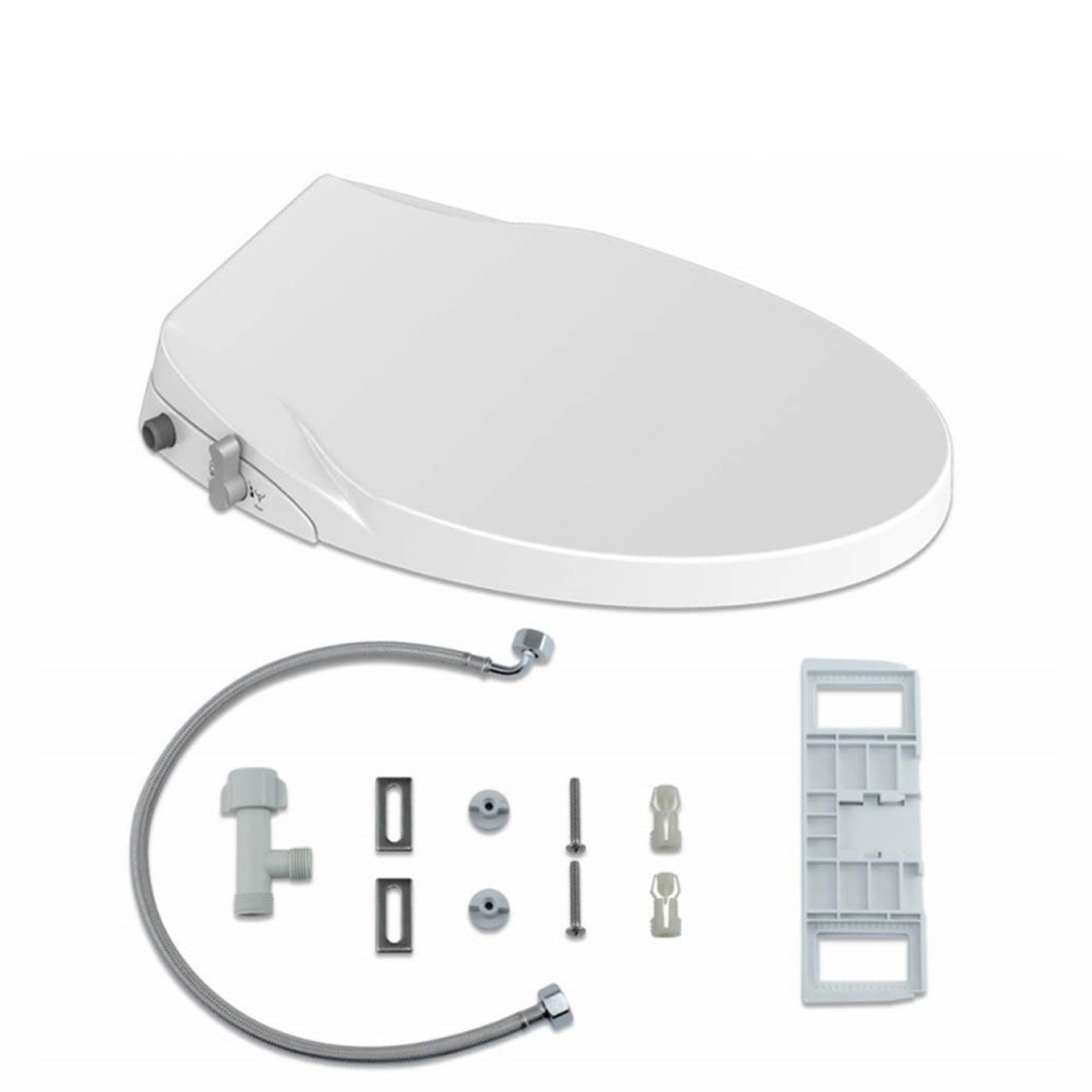 Non Electric Bidet Toilet Seat O Cover Bathroom Dual Nozzle Spray Water Wash