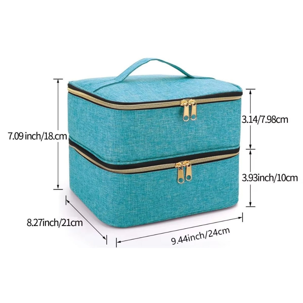 Portable Nail Polish Organizer Handheld Double Layer