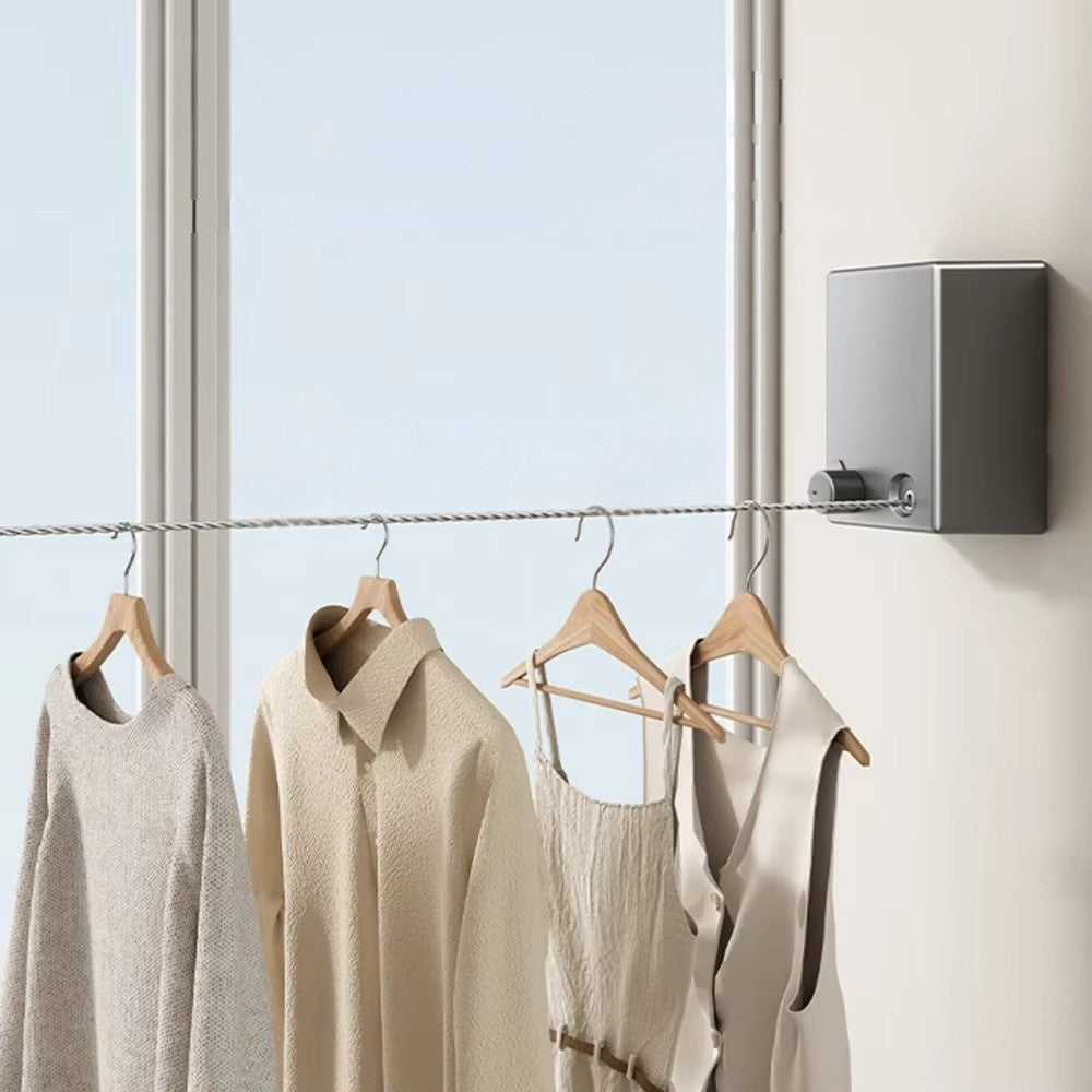 Space Saving Retractable Clothesline Effortlessly Dry Clothes