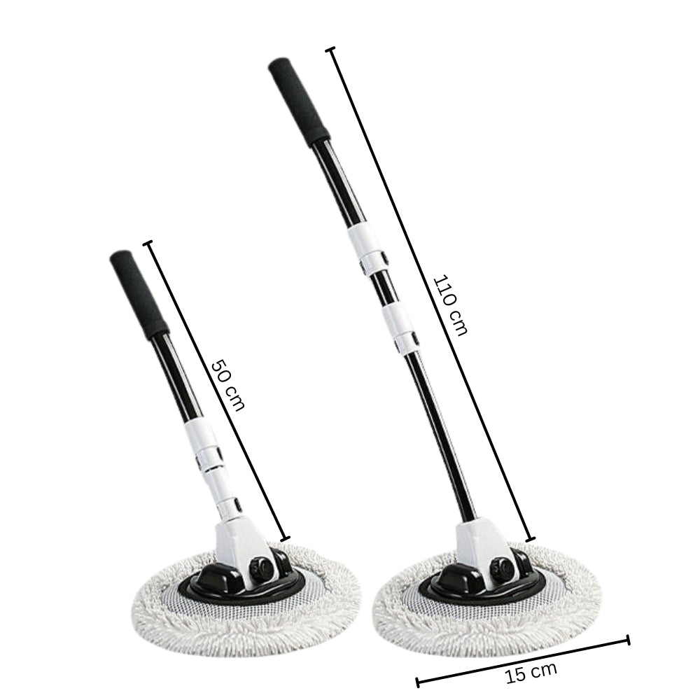 Chenille Car Wash Brush Telescoping Long Handle Cleaning Mop Tool