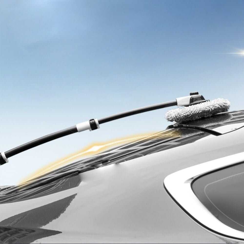 Chenille Car Wash Brush Telescoping Long Handle Cleaning Mop Tool