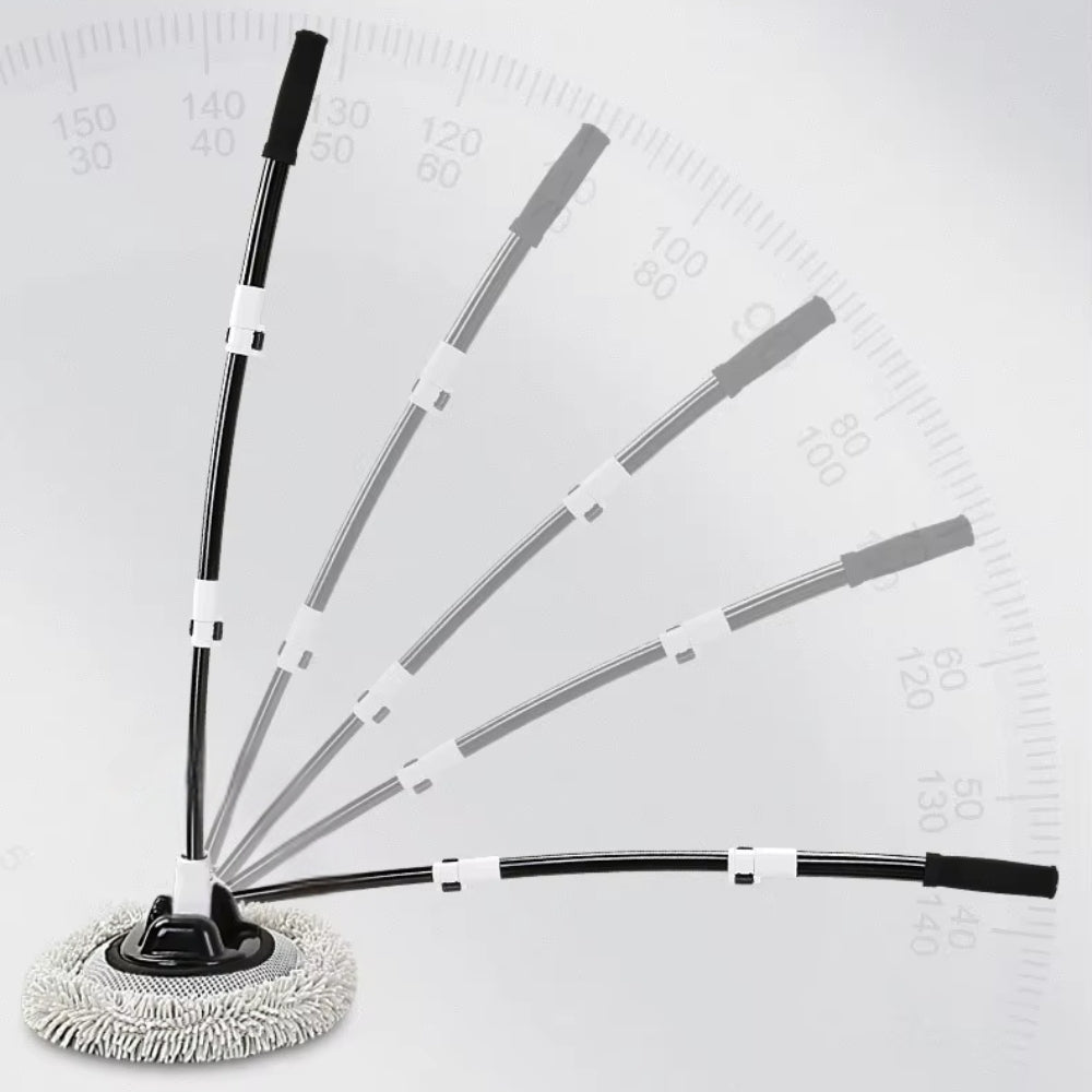 Chenille Car Wash Brush Telescoping Long Handle Cleaning Mop Tool