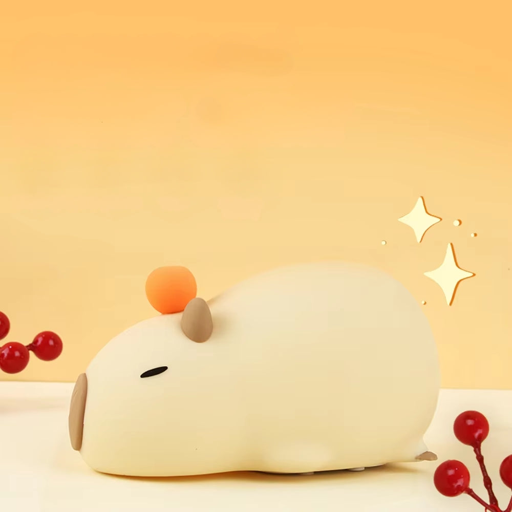 Capybara Silicone Night Light USB Rechargeable Dimmable Lamp