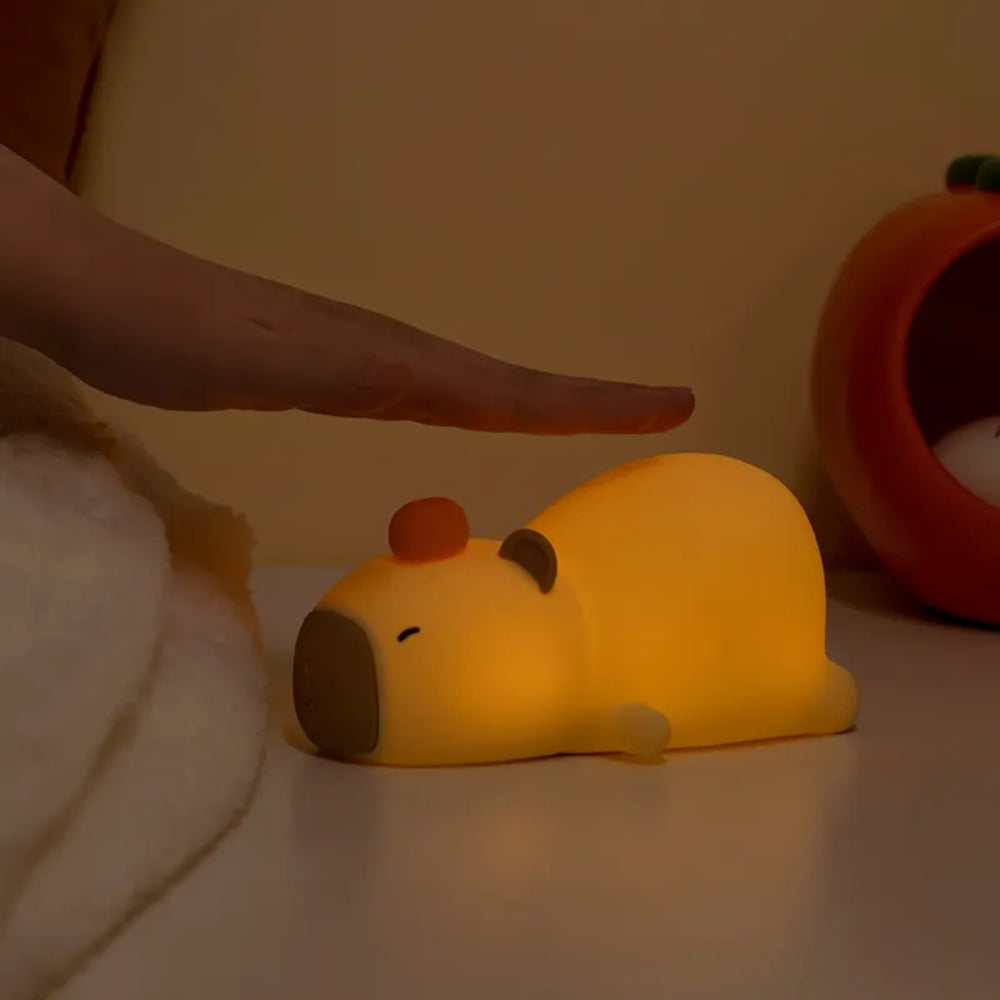 Capybara Silicone Night Light USB Rechargeable Dimmable Lamp