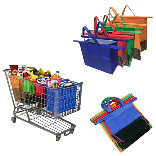 Foldable Reusable Grocery Shopping Bags Set