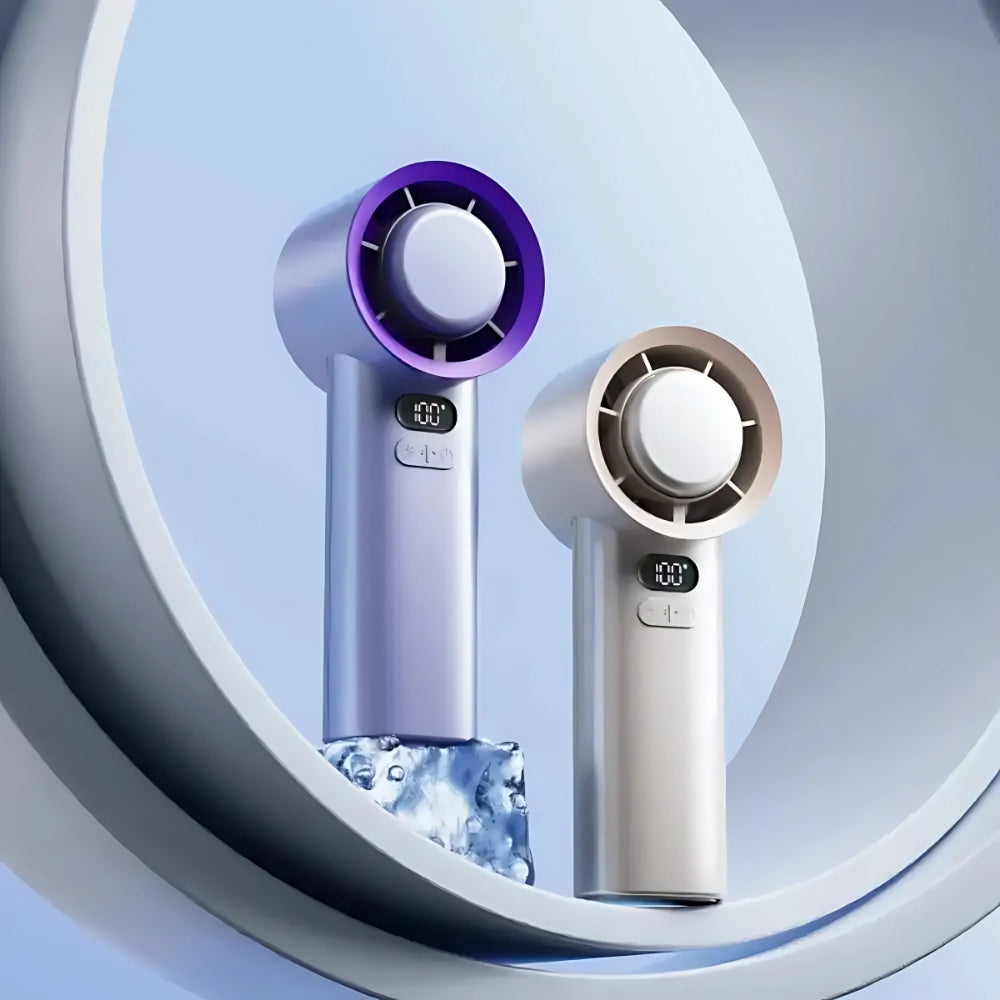 Portable Handheld Turbo Fan 100 Speed Rechargeable Mini Fan