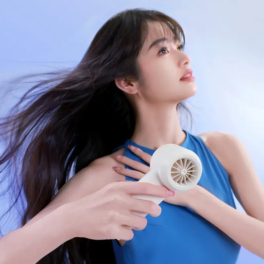 Portable Handheld Turbo Fan 100 Speed Rechargeable Mini Fan