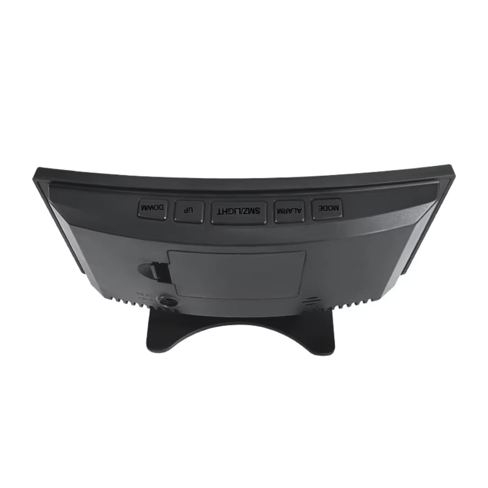 Electronic LED Digital Alarm Clock with Large Display and Mirror Design