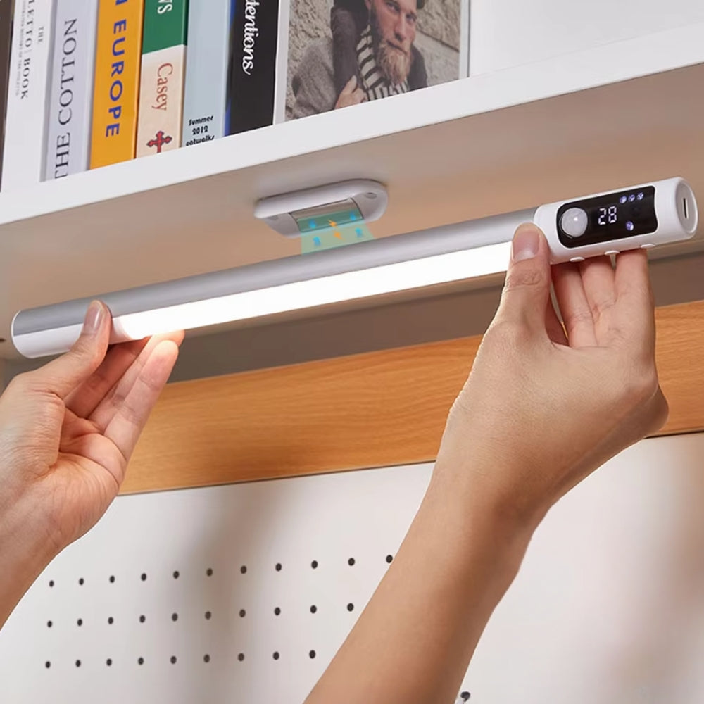 Motion Sensor Rechargeable LED Night Light with Digital Display