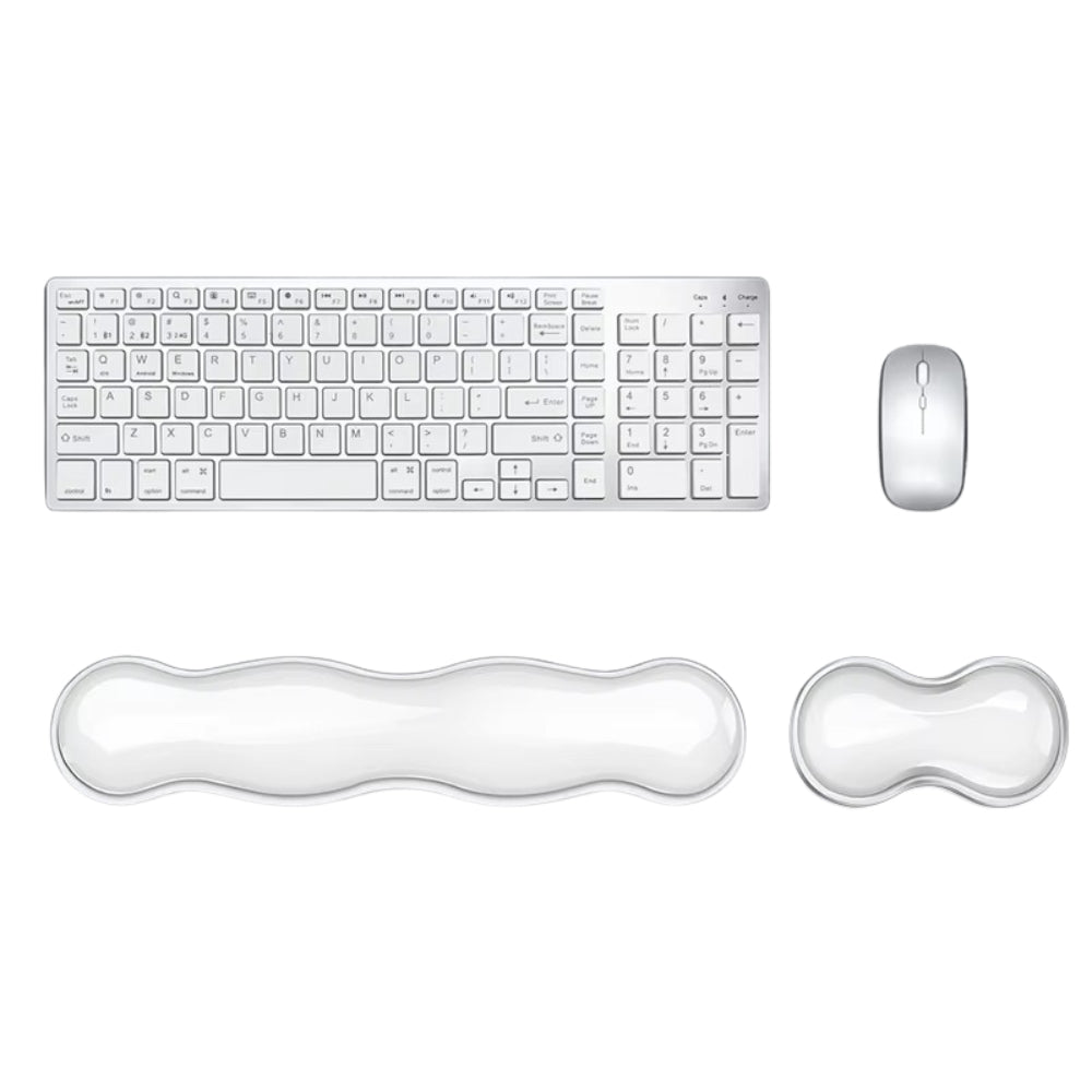 Mouse Pad with Wrist Rest and Anti-Slip Keyboard Rest for Office and Gaming