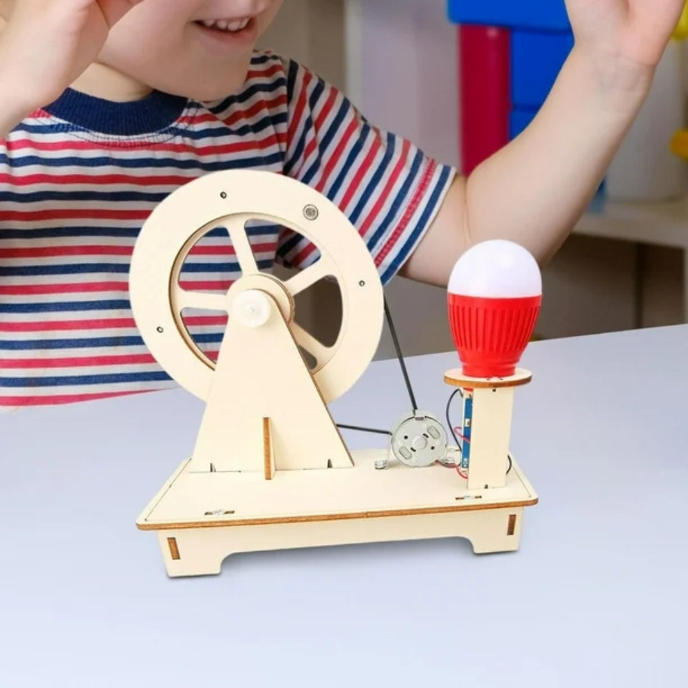 Hand Cranked DIY Generator Kit for Students and Kids