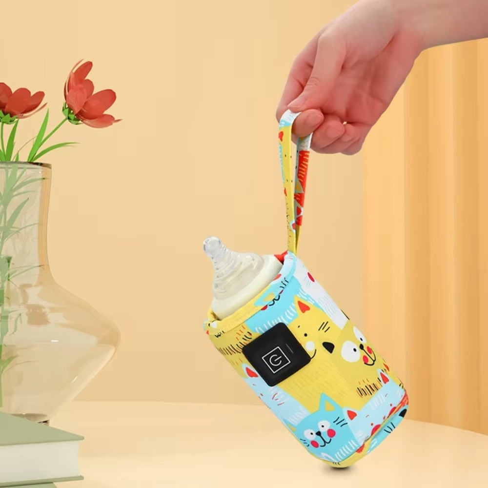 Travel USB Milk Water Bottle Warmer with Insulated Bag