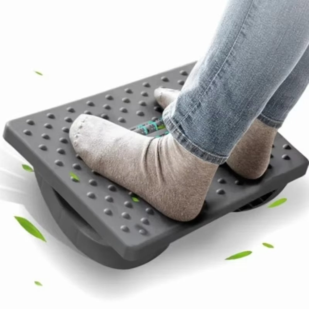 Portability Under Desk Foot Rest Ergonomic Foot Stool With Massage Rollers