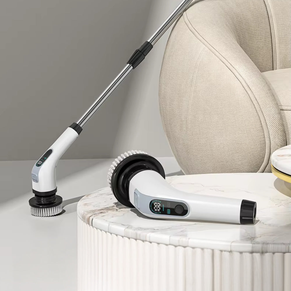 Cordless Electric Cleaning Brush with 7 Heads for Bathroom and Kitchen