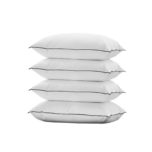 Hotel-Style Pillows with Microfiber Filling and Cotton Cover4pcs