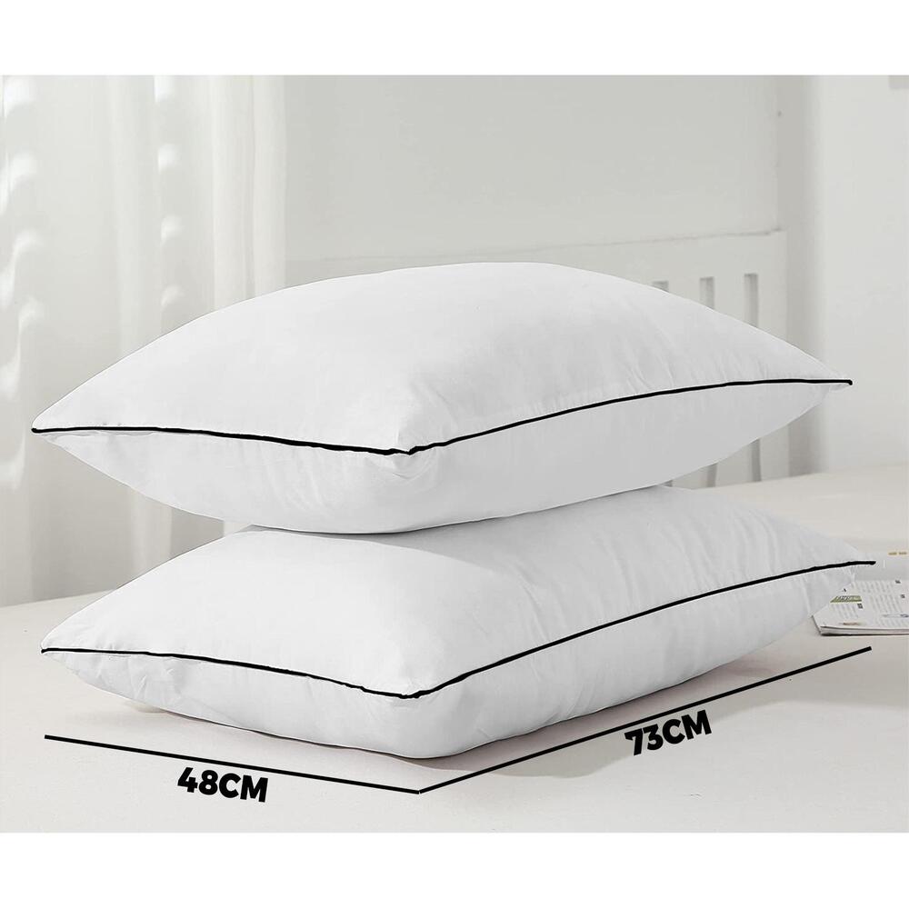 Hotel-Style Pillows with Microfiber Filling and Cotton Cover4pcs