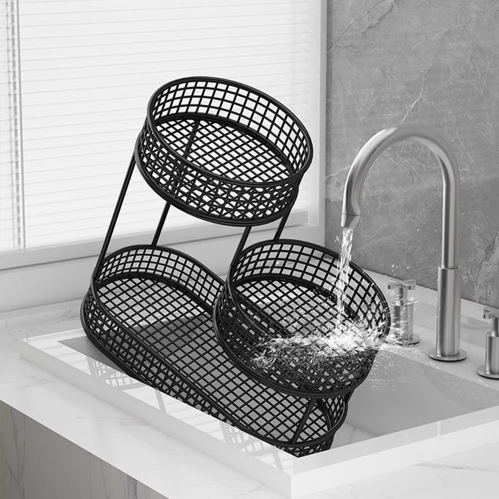 Metal Wire Storage Countertop Fruit Basket Counter Serving Tray