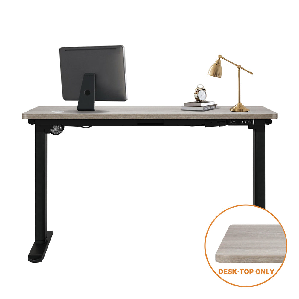 Adjustable Electric Standing Desk Top Grey Oak