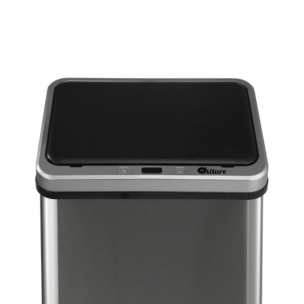 Silver 50L Automatic Motion Sensor Rubbish Trash Bin