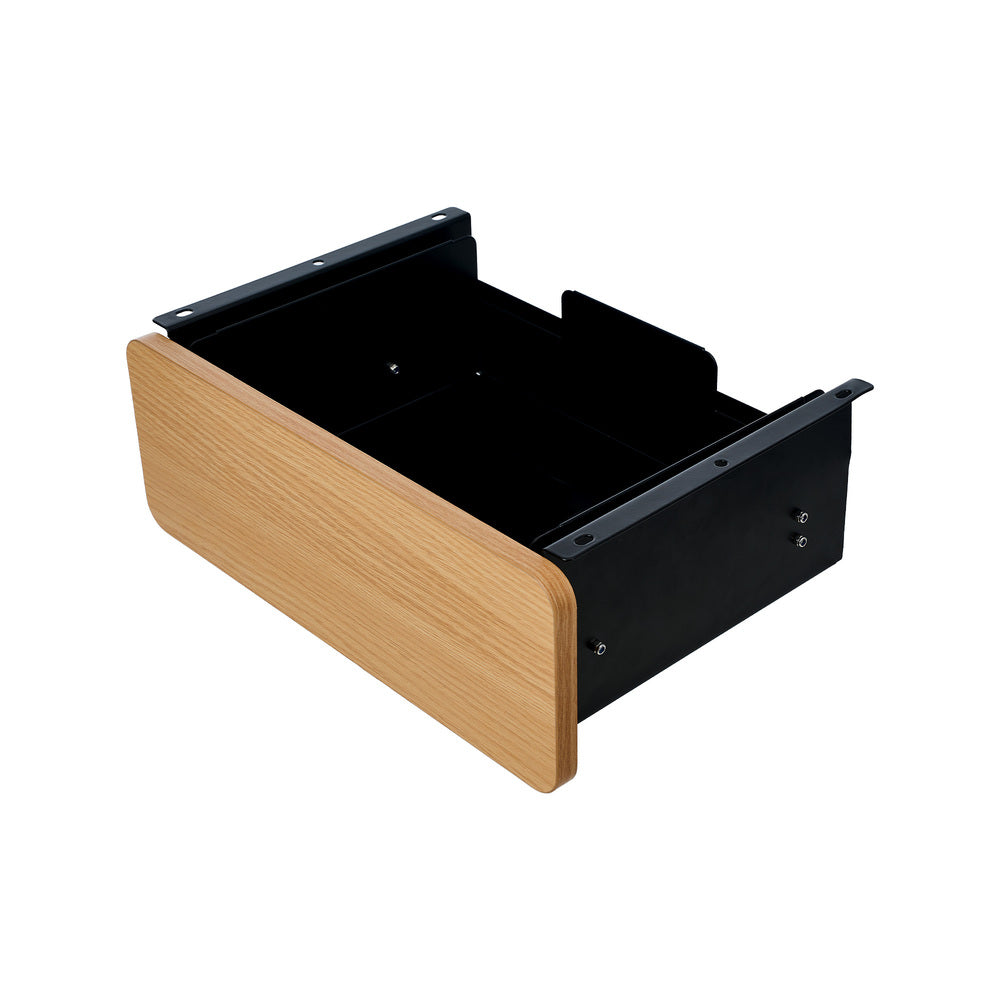 Under Desk Drawer with 2 Drawers and Dividers Natural and Black