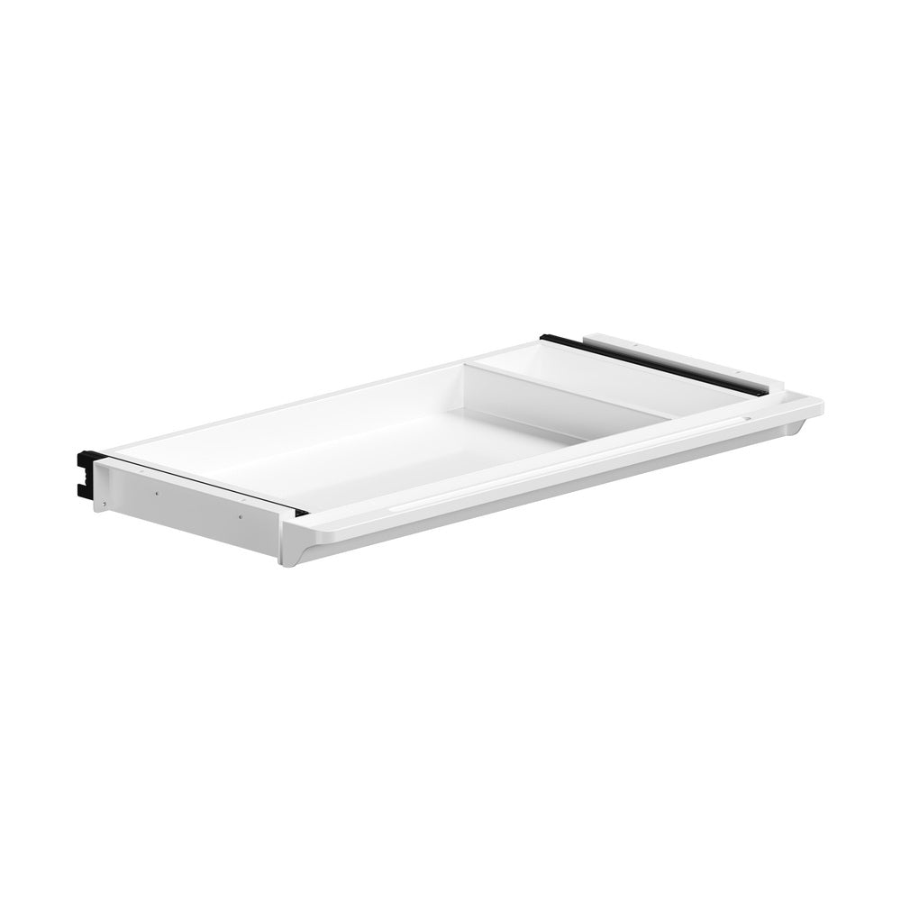 White Under Desk Pull-Out Sliding Drawer Tray
