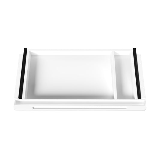 White Under Desk Pull-Out Sliding Drawer Tray