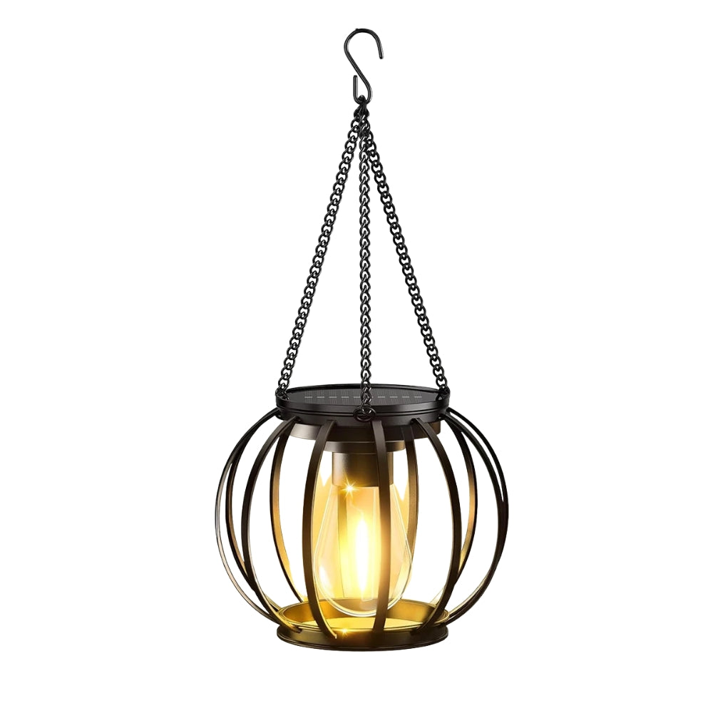 Solar Lantern Outdoor Waterproof Retro Iron Art Decoration Lighting