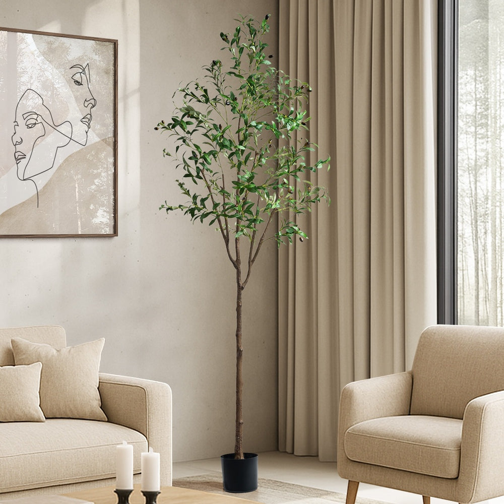 210cm Lifelike Artificial Olive Tree Faux Potted Plant