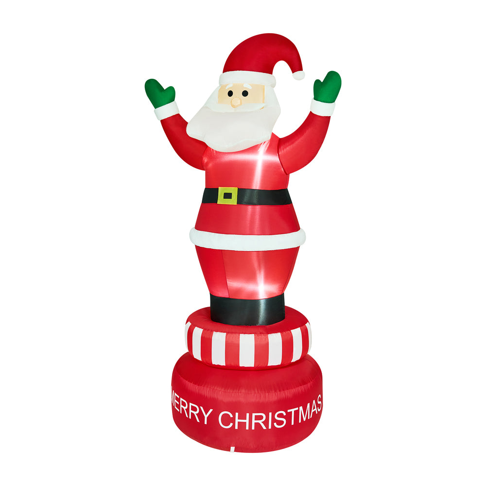 Christmas Inflatable Spinning Santa Claus with LED Light