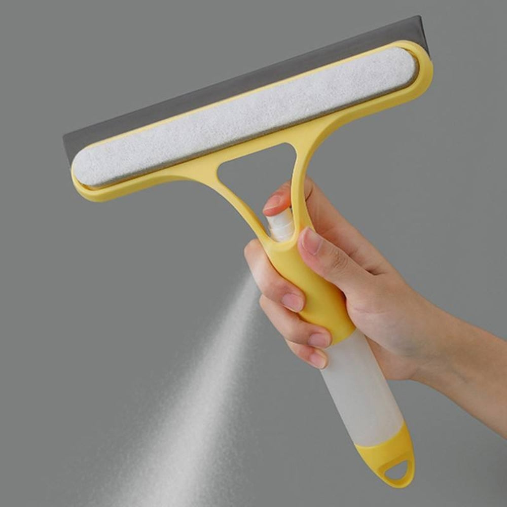 3 in 1 Squeegee Multifunctional Glass Cleaning Tool with Spray Bottle