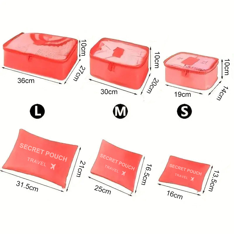 6-Piece Waterproof Travel Storage Bags