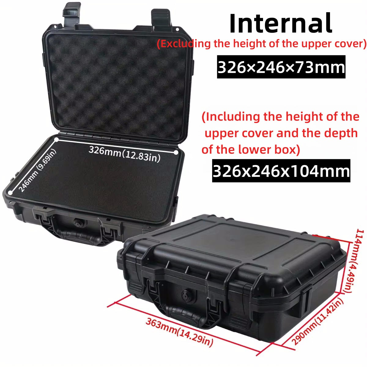 Waterproof Hard Carry Case Bag Hardware Toolbox