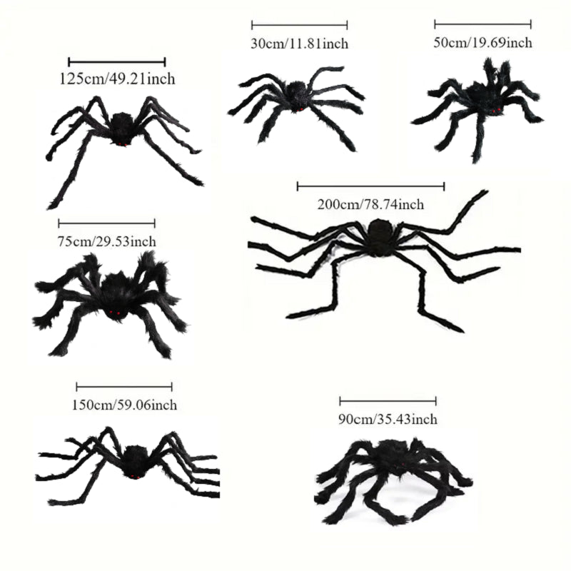 Chamber Prank Black Spider Horror Halloween Decoration