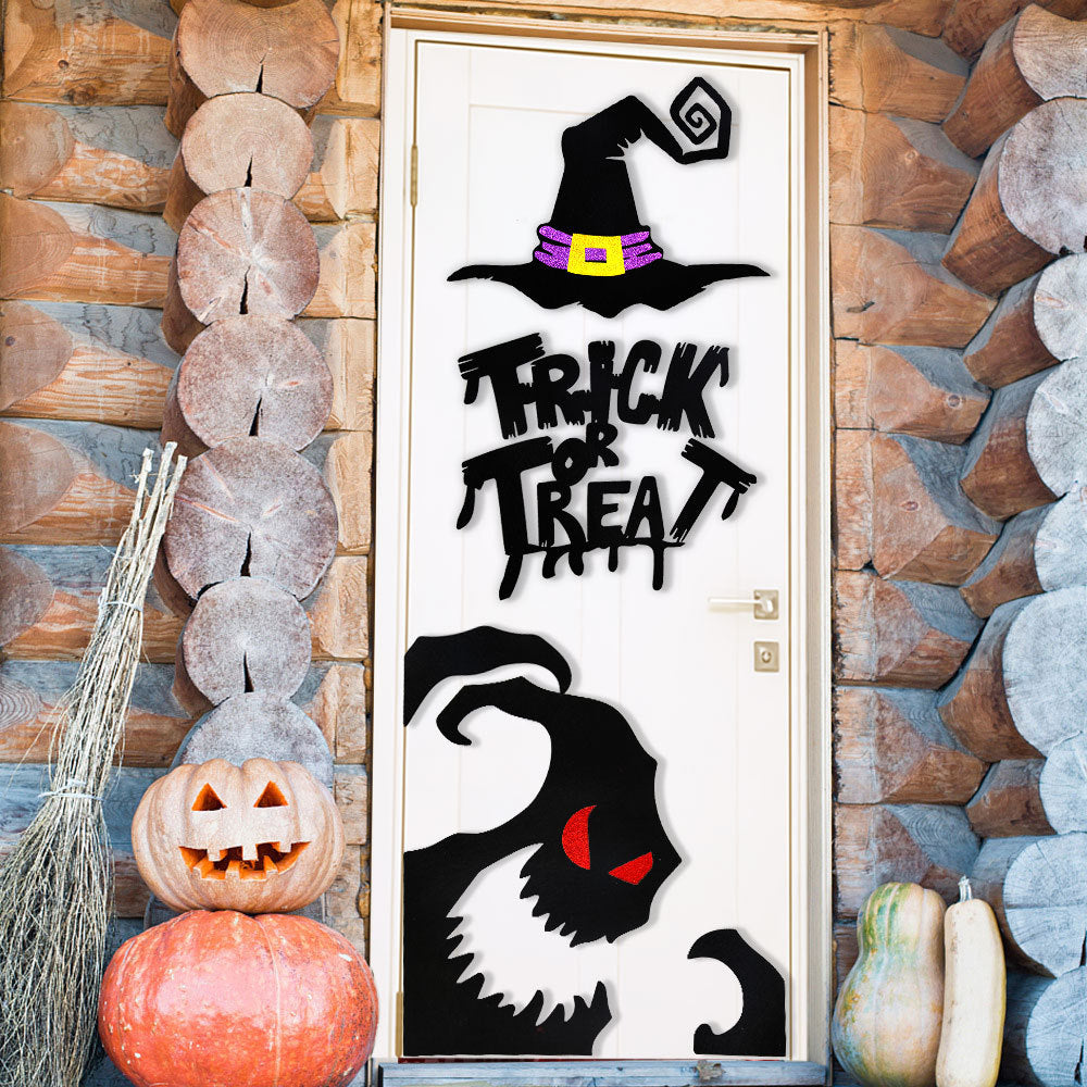 Halloween Decoration Room Door Stickers Window Ghost