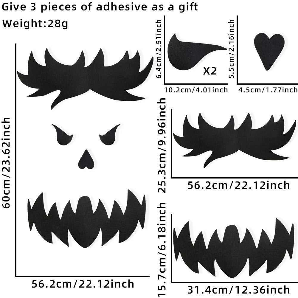 Halloween Decoration Room Door Stickers Window Ghost