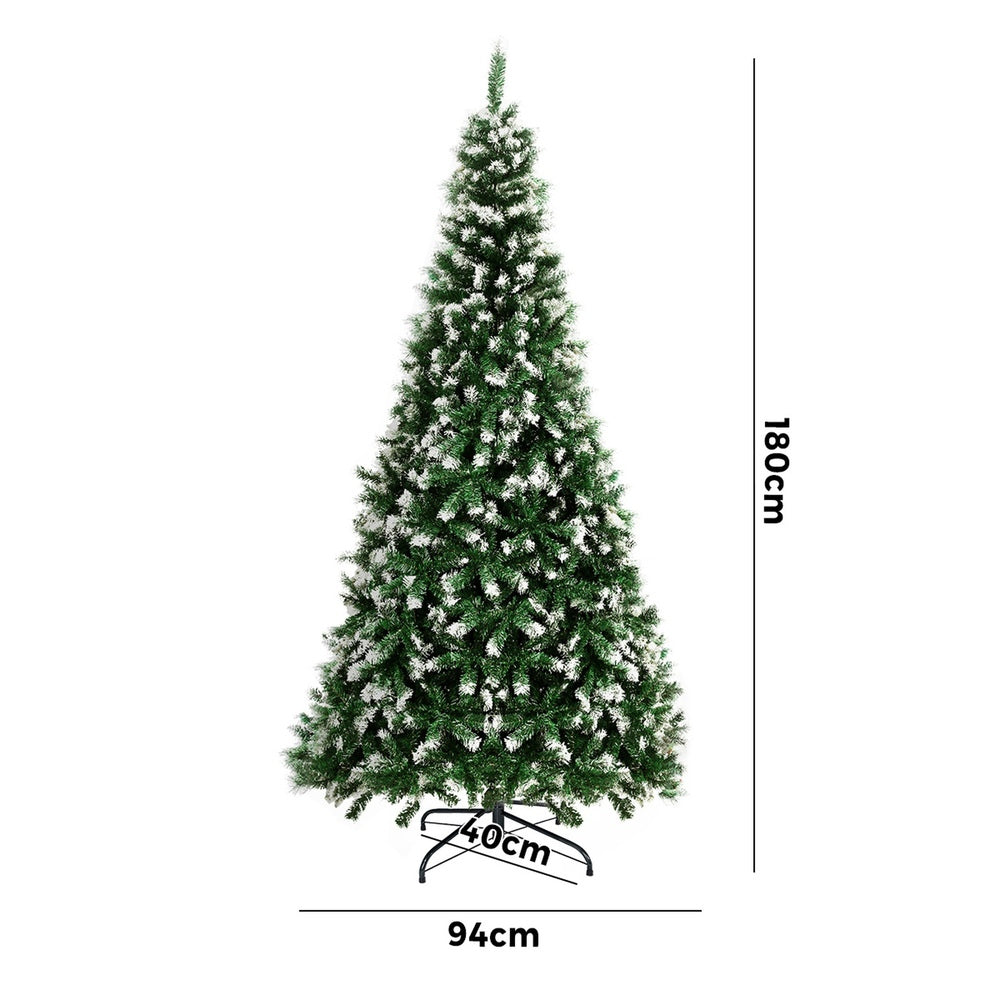 6FT Snow Flocked Green Christmas Tree