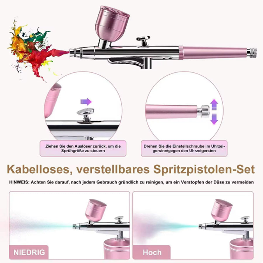 Portable Single Action Airbrush 0.3mm Nozzles Spray Gun Pen