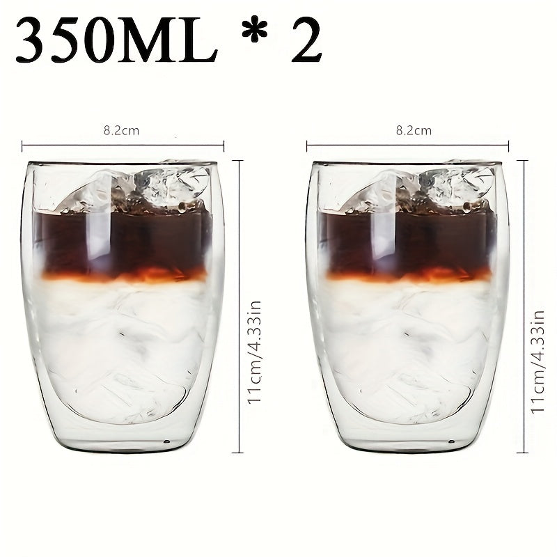 Heat Insulation Transparent Double Wall Glass Cup