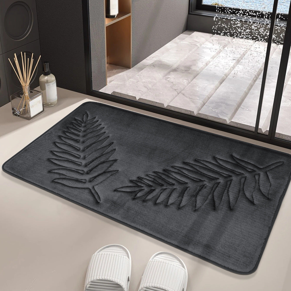 3pcs Set Nonslip Soft Quick Dry Bathroom Soft Rugs