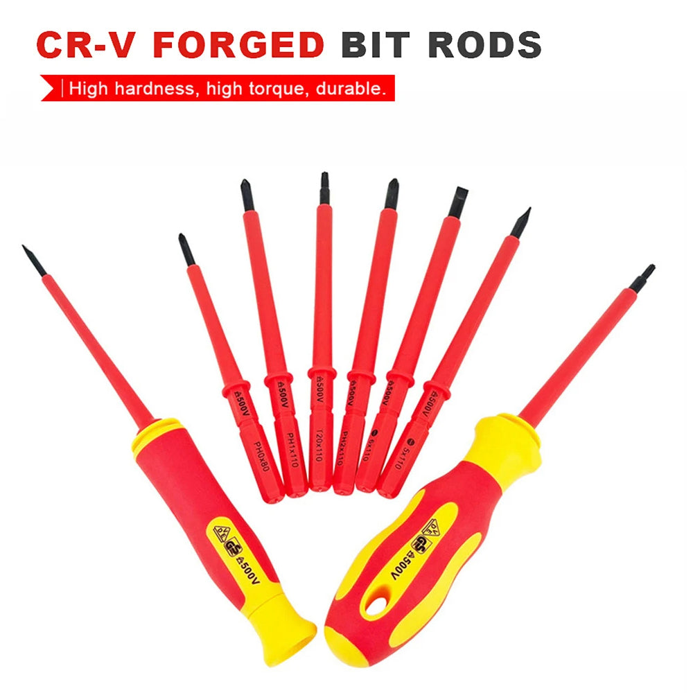 10Pcs Interchangeable Blade VDE Insulated Screwdriver Set