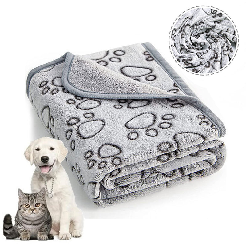 Soft Fluffy Cute Cartoon Pattern Pet Blanket