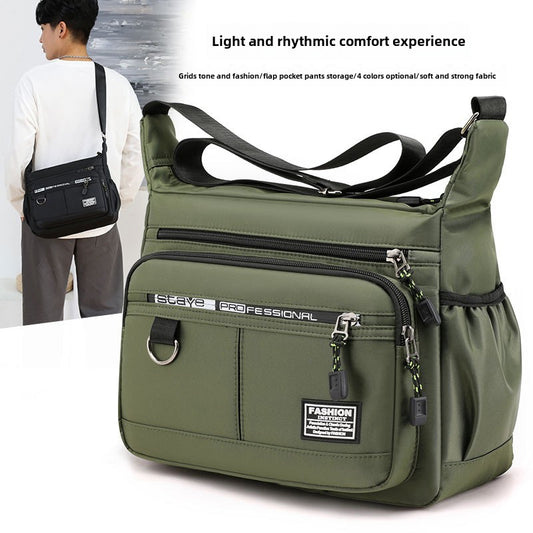 Men's Casual Multi-layer Pocket Fashion Single Shoulder Crossbody Messenger Bag