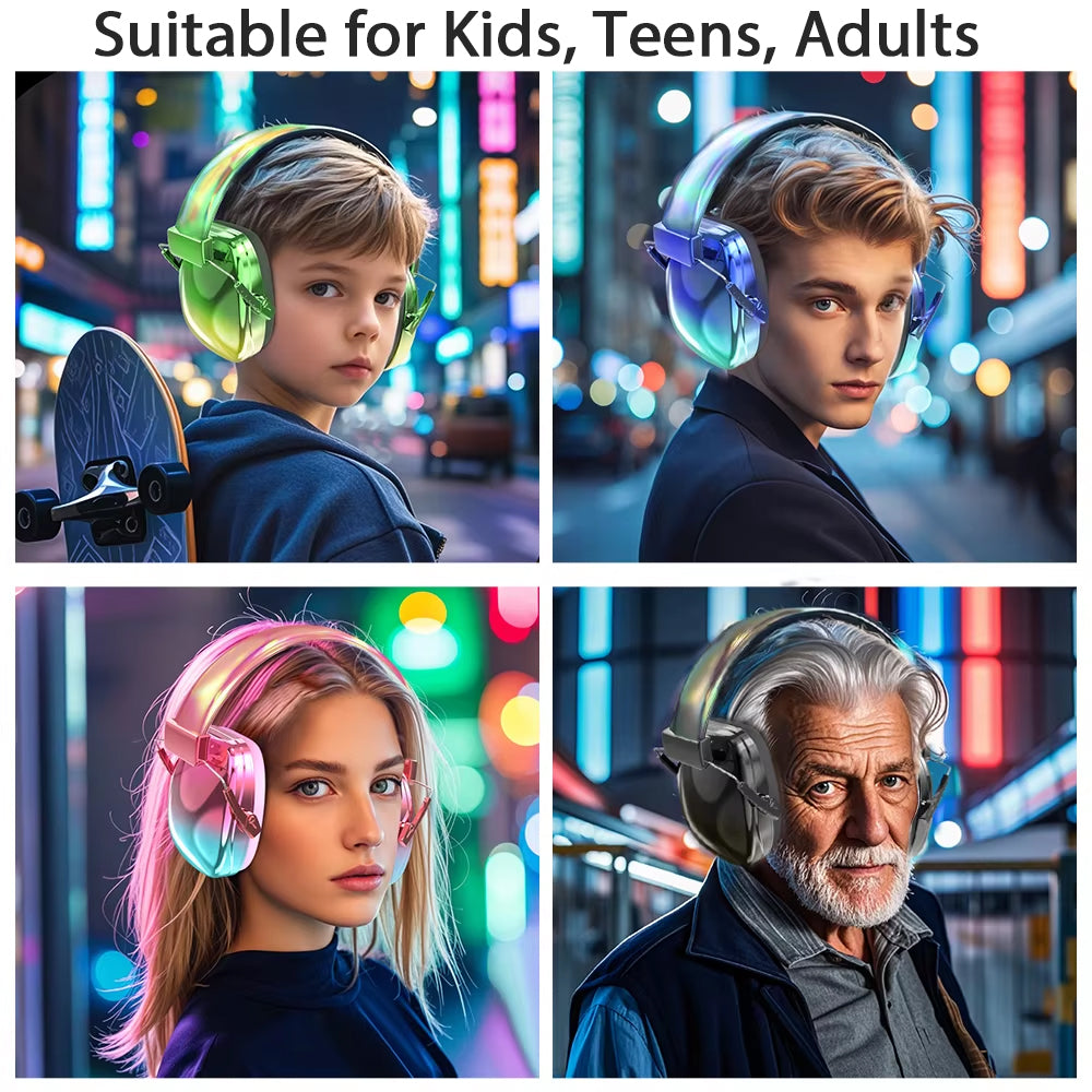 Fashionable Electroplated Earmuffs Kids Hearing Protector Anti-noise Headphones